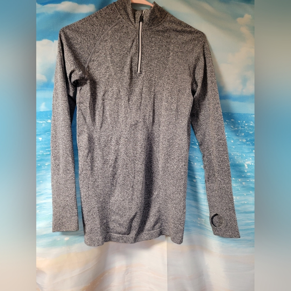 Zyia Quarter Zip Activewear Pullover Jacket W Thumb Holes Size Small